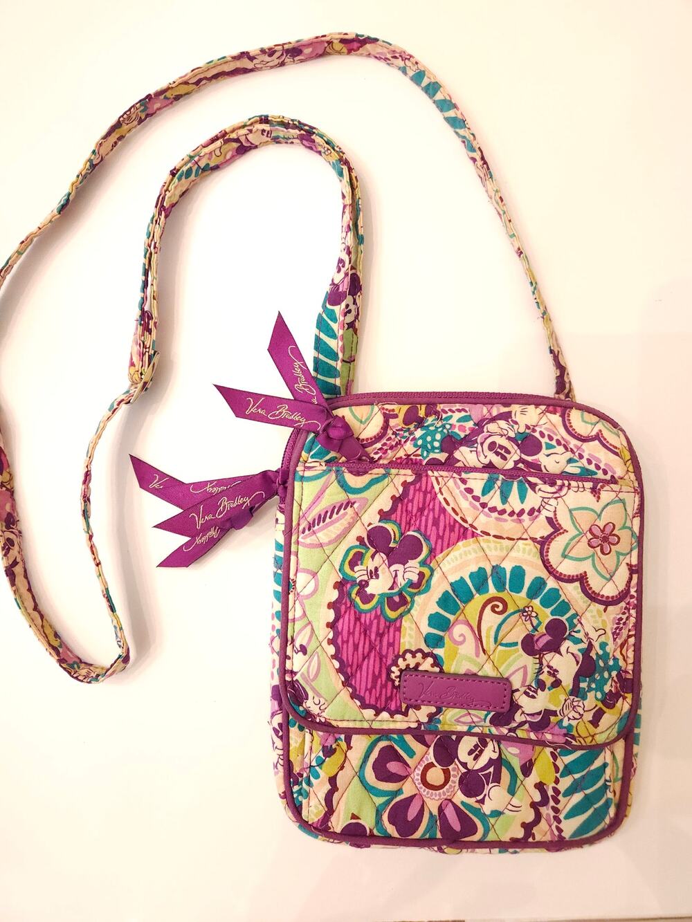 Vera Bradley Disney Parks Plums Up Mickey Mini Hipster Crossbody Retired